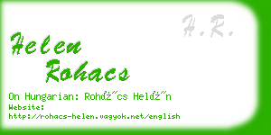 helen rohacs business card